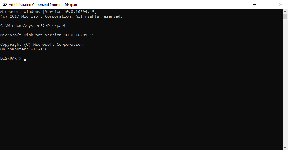 Diskpart” in the Command Prompt window _WiseTechLabs