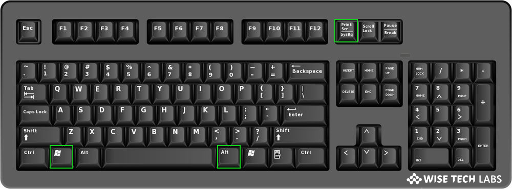 Windows+Alt+Print screen -Wise Tech Labs