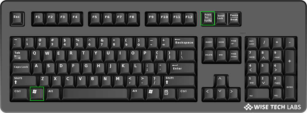 windows +print screen -Wise Tech Labs