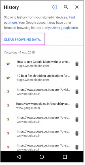 clear-browsing-histroy-android-wise-tech-labs