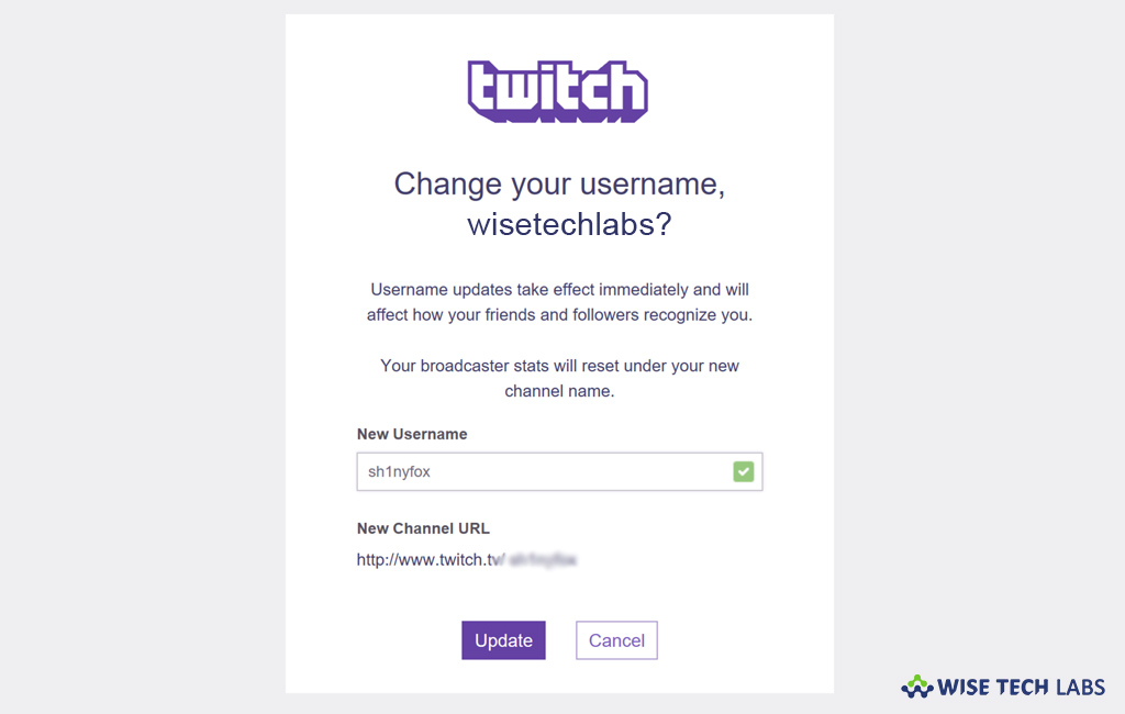 how to change twitch name