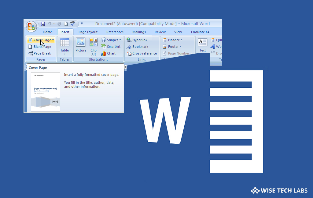 how to insert page break in word 2018