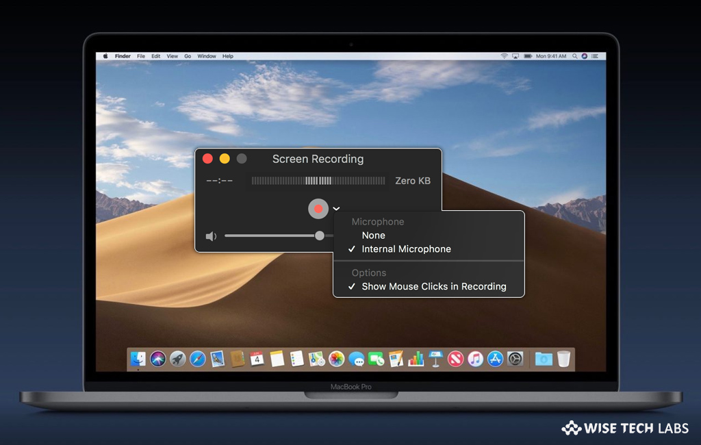 how to screen record on macbook shortcut