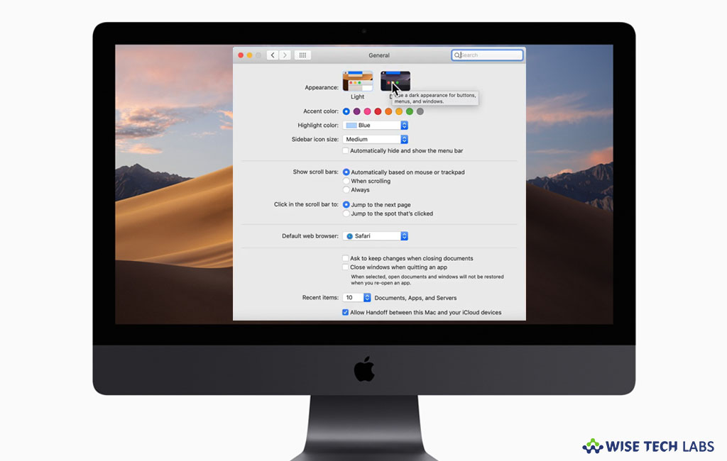 how-to-change-system-accent-color-on-mac-running-macos-mojave-wise-tech-labs