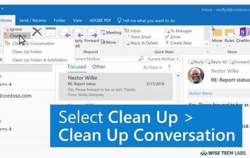 how-to-use-conversation-clean-up-tool-in-microsoft-outlook-wise-tech-labs
