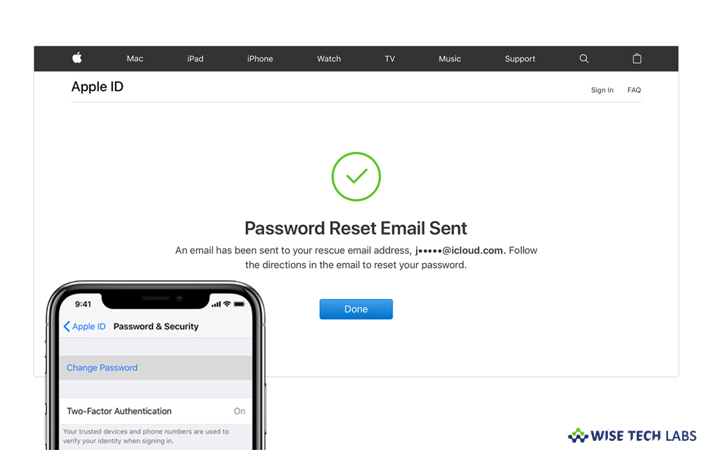 reset apple id password online