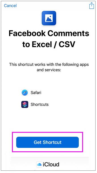 Get-Shortcut-to-Add-Facebook-Comments-to-Excel-to-your-library-wise-tech-labs