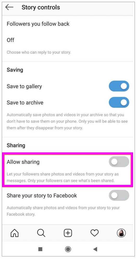 disable-instagram-story-sharing-wise-tech-labs