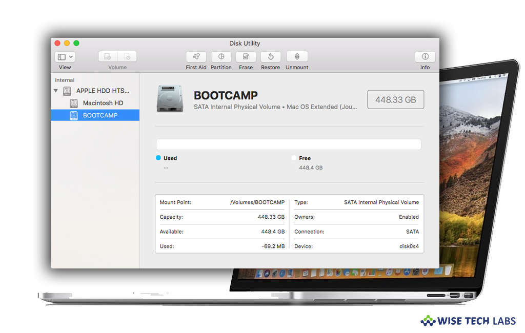 remove bootcamp for more space on mac