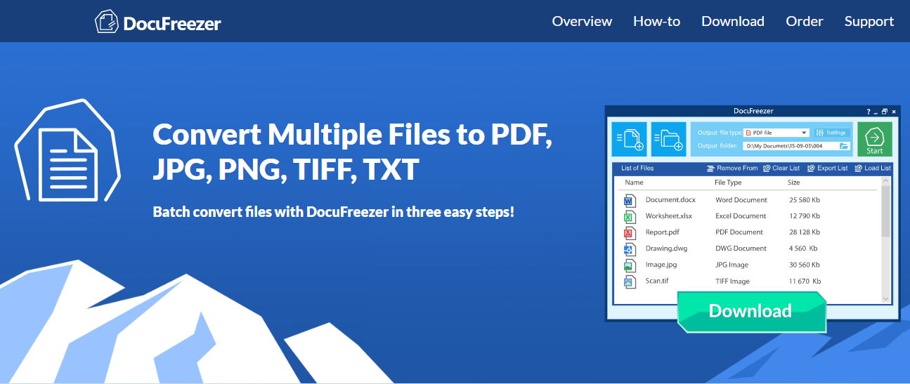 Docufreezer PDF to JPG Converter