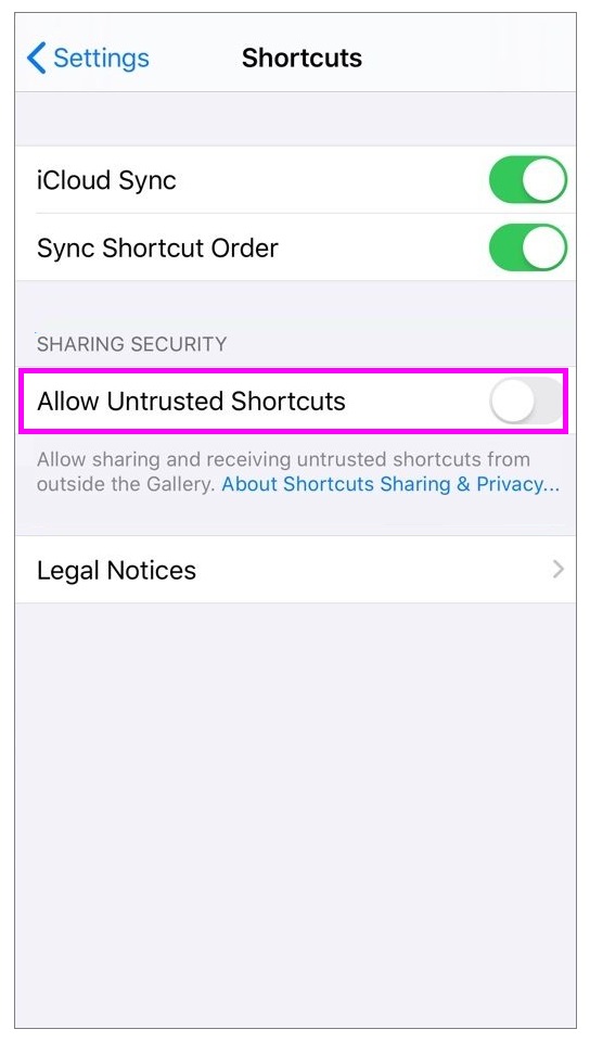 how-to-allow-untrusted-shortcuts-wise-tech-labs